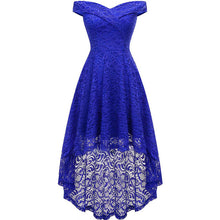Load image into Gallery viewer, 2019 Women Evening Party Sexy Strapless Lace Maxi Dress Backless Zip Elegant Dresses Long Prom Asymmetrical Vestidos Female