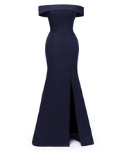 Load image into Gallery viewer, Ruffle Floor Length Maxi Dress Off Shoulder Sexy Split Slim Party Solid Summer 2019 Long Dress Strapless Pageant Female Dresses