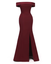 Load image into Gallery viewer, Ruffle Floor Length Maxi Dress Off Shoulder Sexy Split Slim Party Solid Summer 2019 Long Dress Strapless Pageant Female Dresses