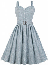 Load image into Gallery viewer, Elegant Dot Print Spaghetti Strap Summer Dress Women 2019 Sleeveless Hepburn 50s 60s Vintage Pleated Dress Tunic Party Dresses
